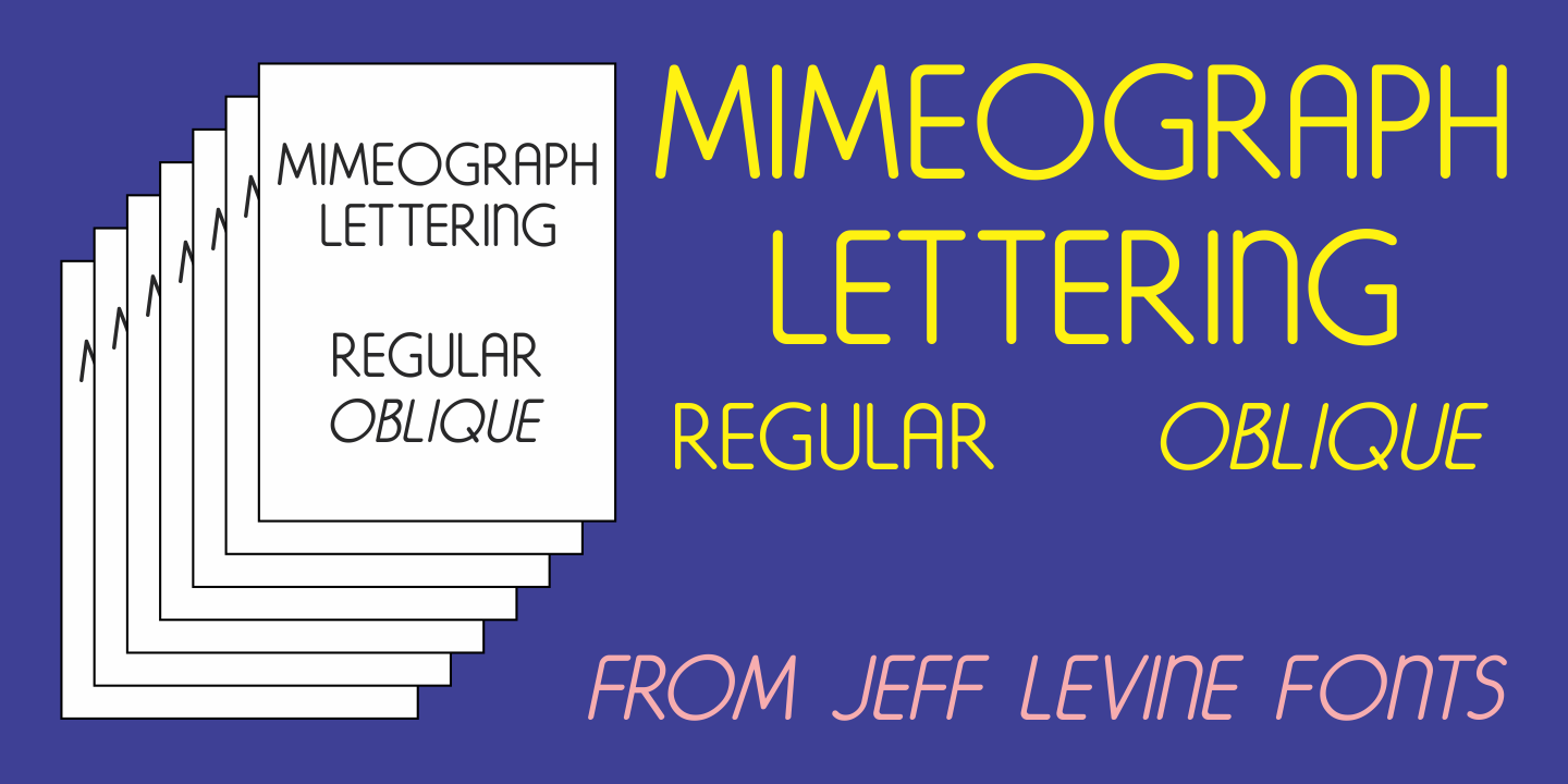 Schriftart Mimeograph Lettering JNL